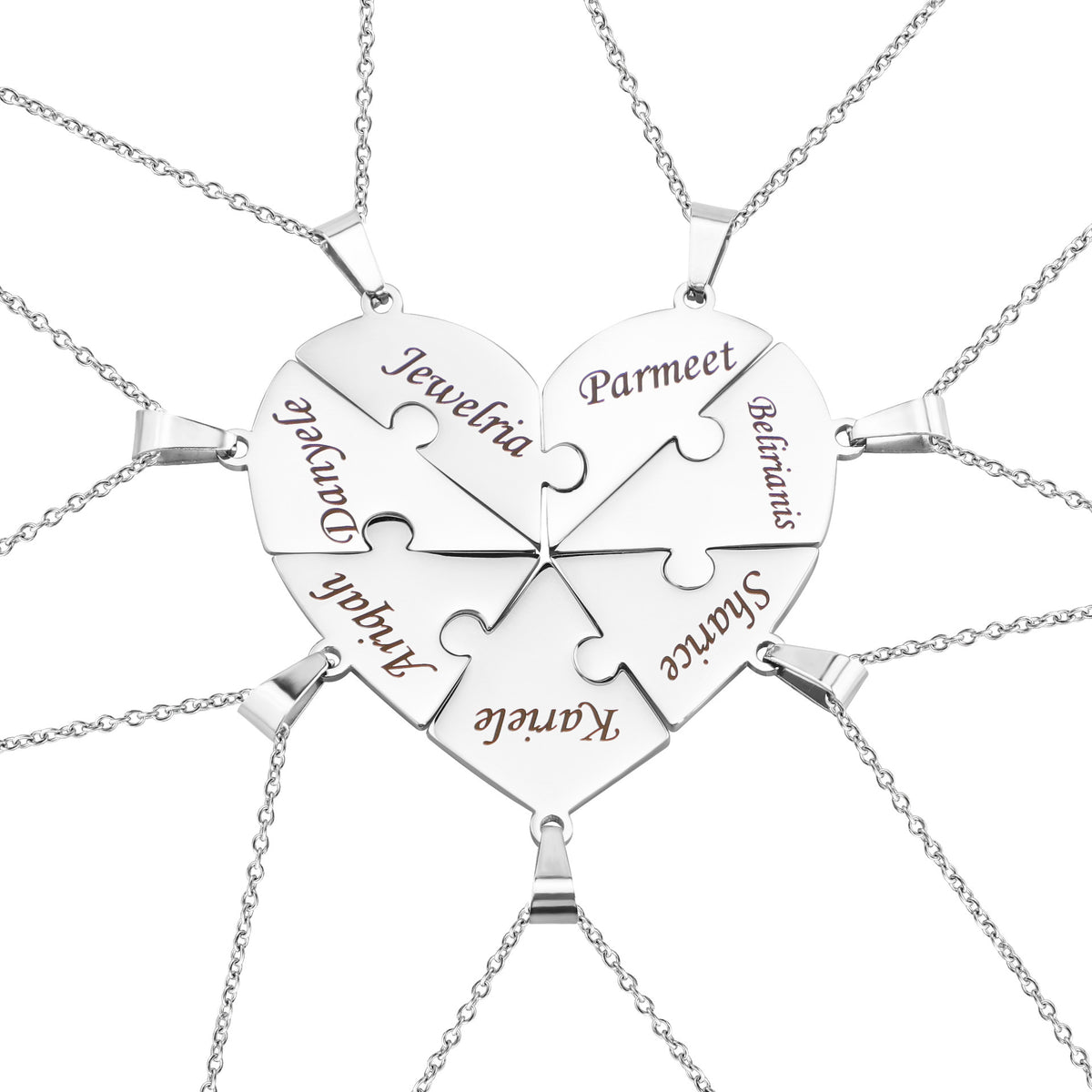 Natalie Personalized Heart Clavicle Necklace