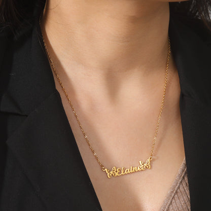 Nova Butterfly Name Necklace