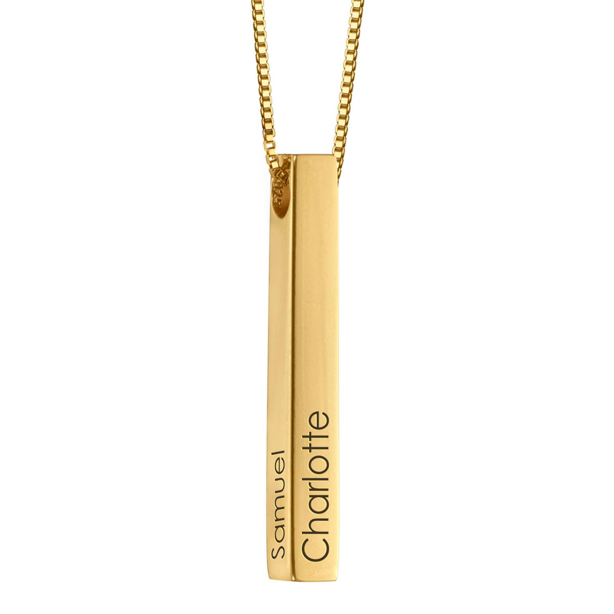 Astrid Personalized 3D Bar Necklace